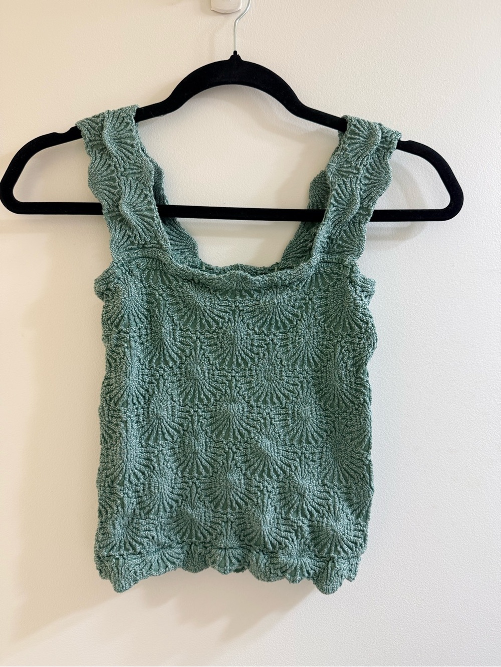 Free People Intimately Love Letter Cami Sage Green Floral Jacquard Tank XS/S - Picture 3 of 10